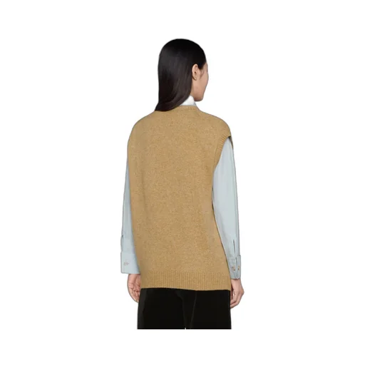 Cashmere vest with chain detail