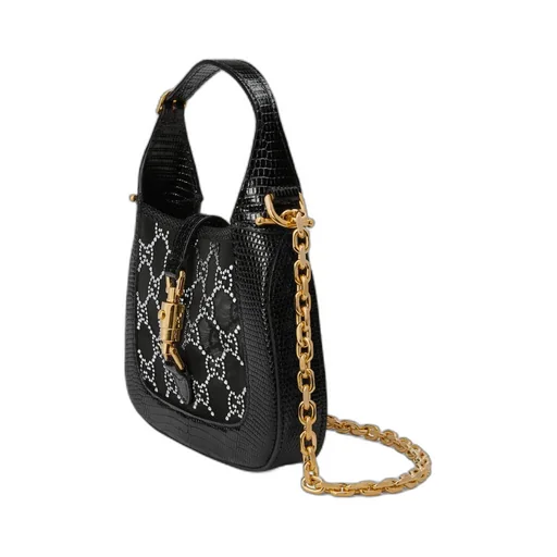 Jackie 1961 mini crystal GG lizard bag