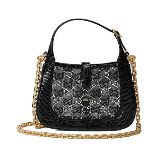 Jackie 1961 mini crystal GG lizard bag
