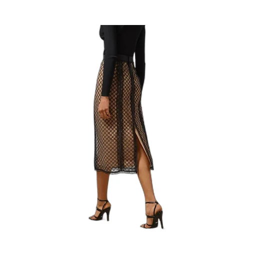 GG net skirt with lace trims