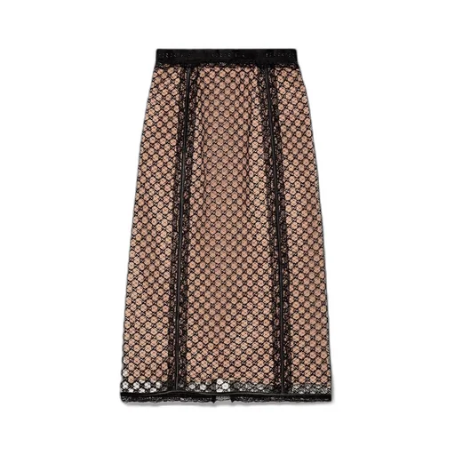GG net skirt with lace trims