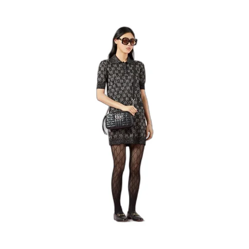Lamé GG jacquard polo dress
