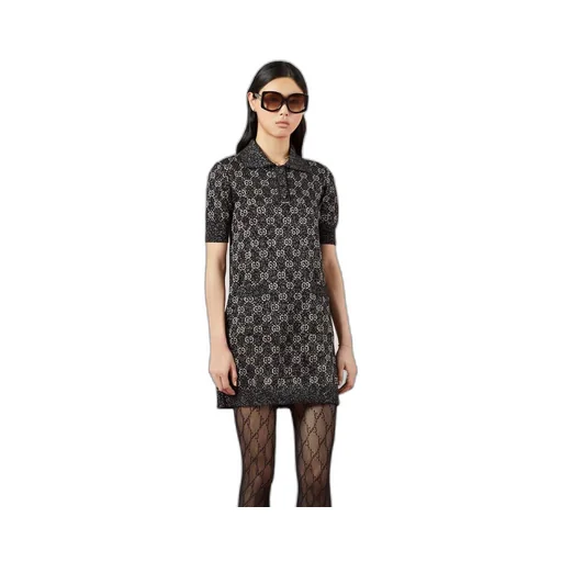Lamé GG jacquard polo dress