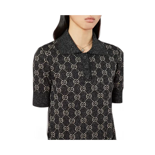 Lamé GG jacquard polo dress