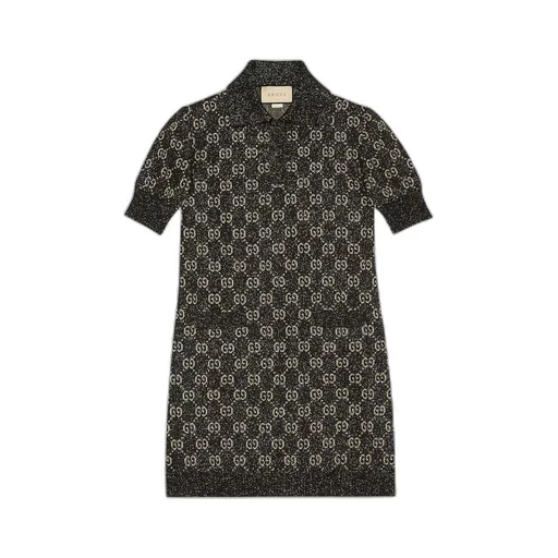 Lamé GG jacquard polo dress