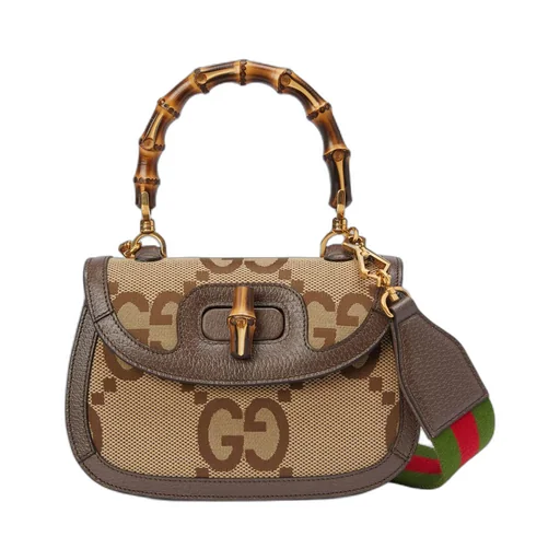 Gucci Bamboo 1947 jumbo GG small top handle bag