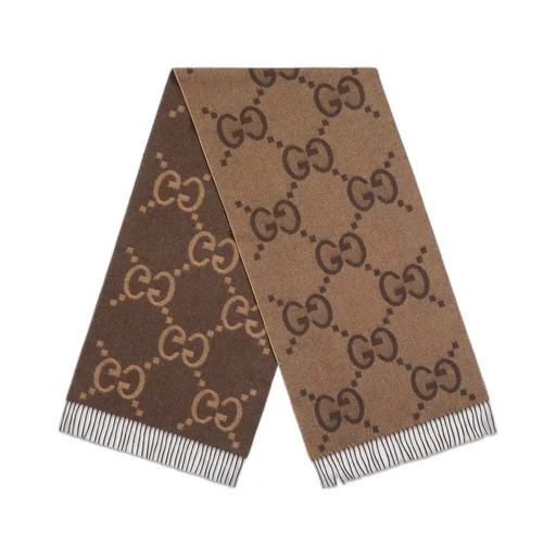 GG cashmere jacquard scarf