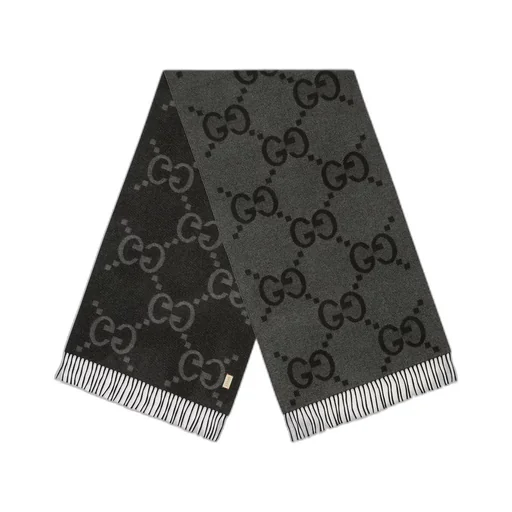 GG cashmere jacquard scarf