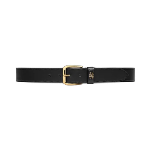 Belt with square buckle and Interlocking G