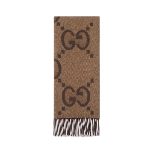 GG cashmere jacquard scarf