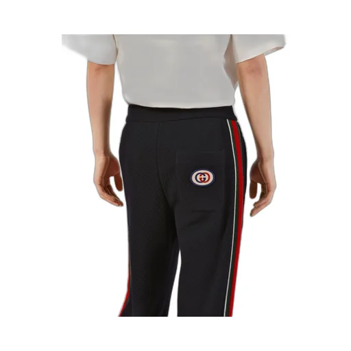 Wool jersey track bottoms with Web