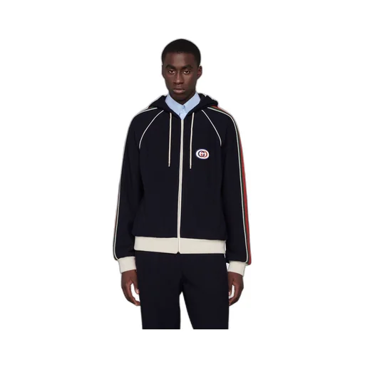 Wool jersey jacket with Web