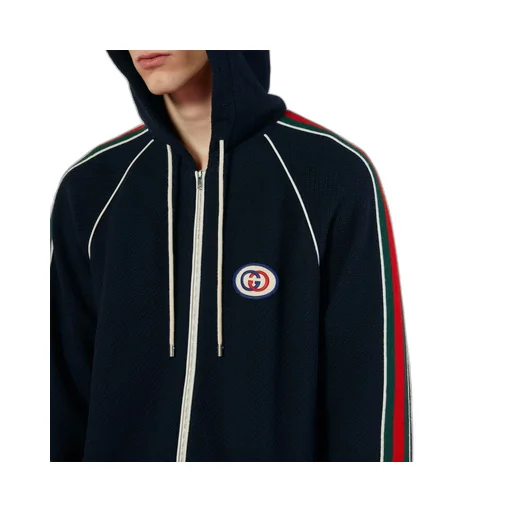 Wool jersey jacket with Web