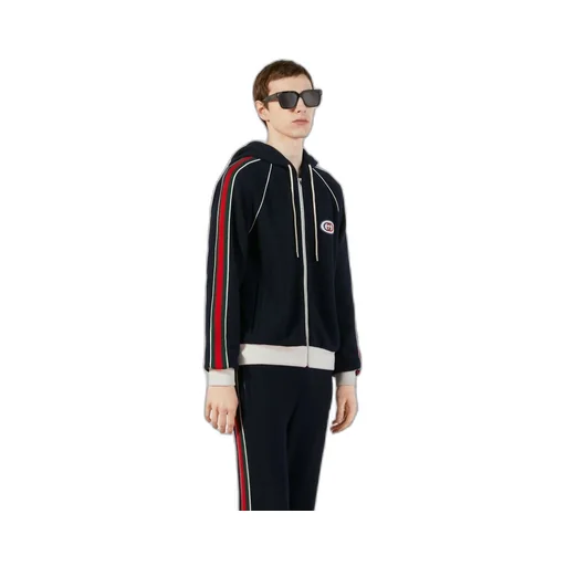 Wool jersey jacket with Web