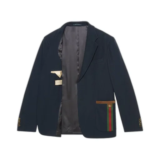 Cotton jersey jacket with Web