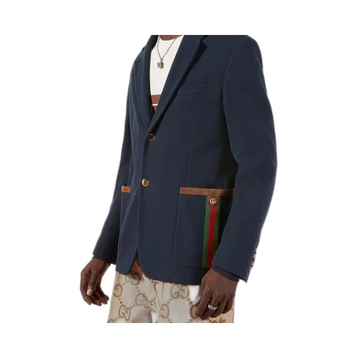 Cotton jersey jacket with Web