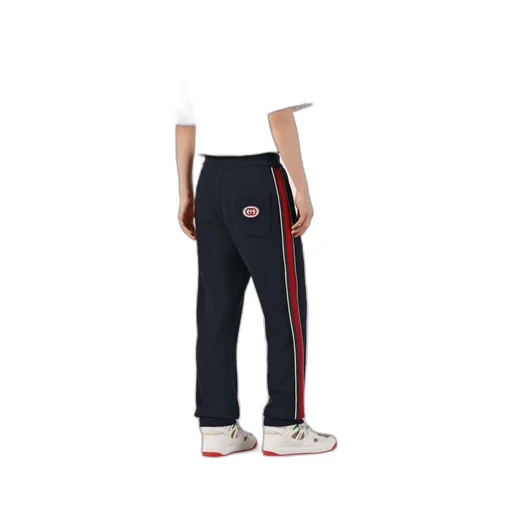 Wool jersey track bottoms with Web