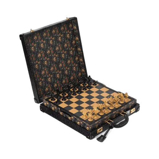 Decorative Chessboard with crocodile case