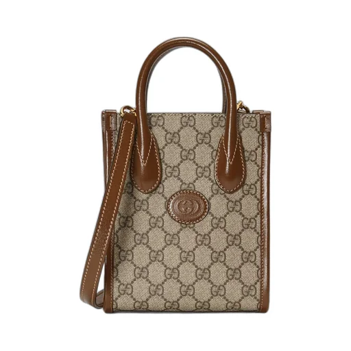 Mini tote bag with Interlocking G