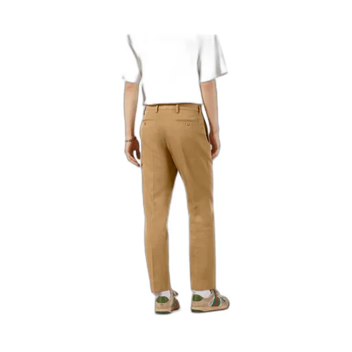 Cotton ankle trousers with Web