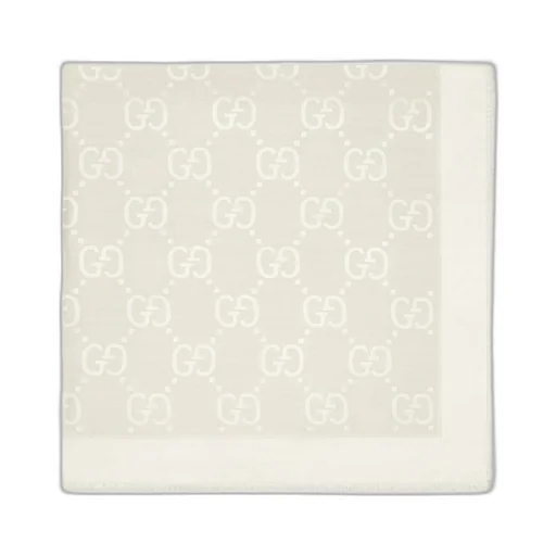 GG jacquard silk wool shawl