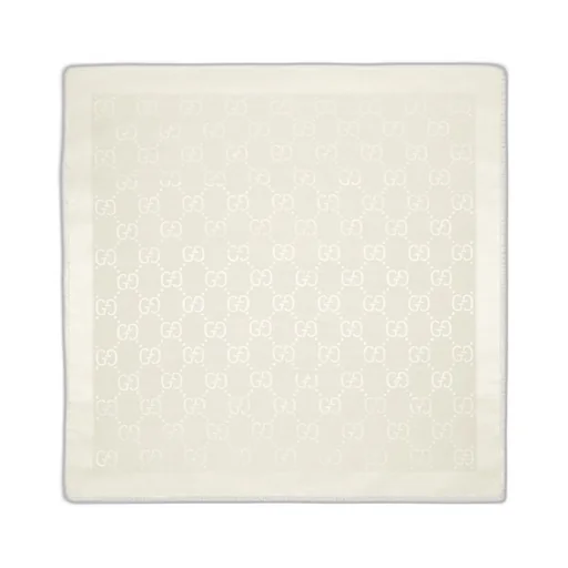 GG jacquard silk wool shawl