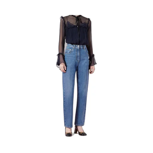 80s fit denim trousers with Horsebit
