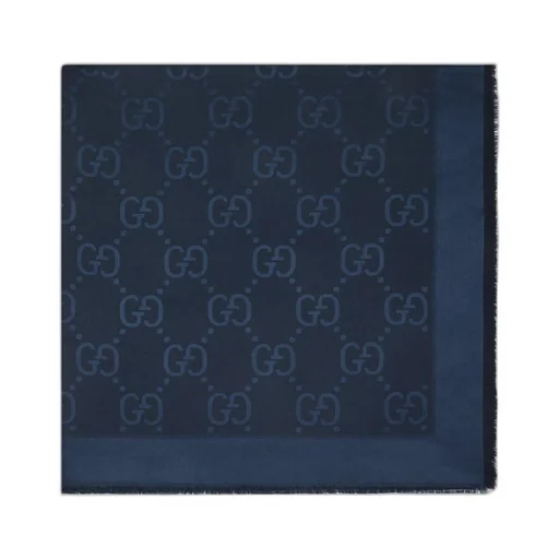 GG jacquard silk wool shawl