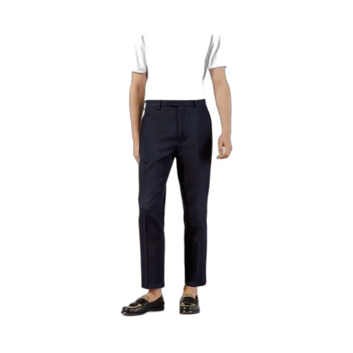 Cotton ankle trousers with Web