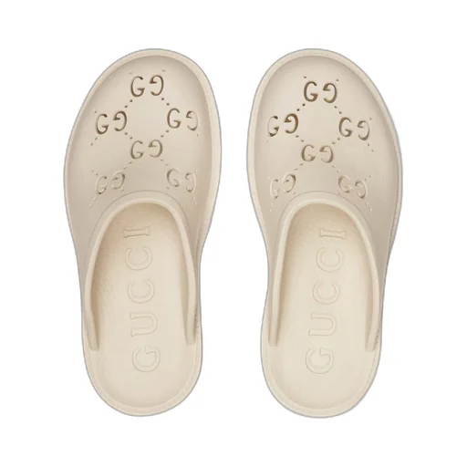 Women's platform perforated G sandal