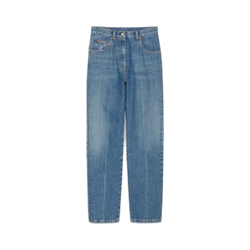 80s fit denim trousers with Horsebit