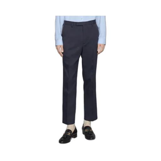 Cotton ankle trousers with Web