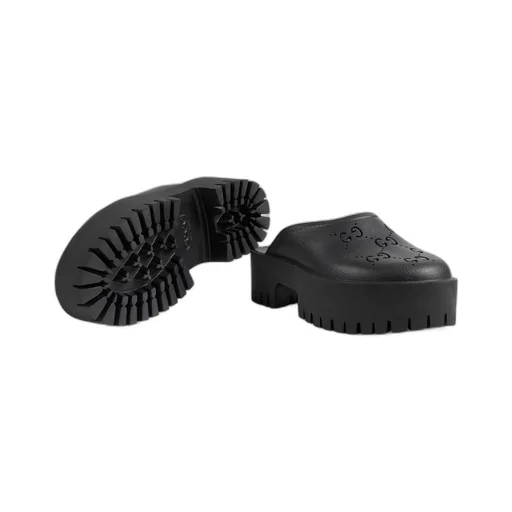 Women's platform perforated G sandal