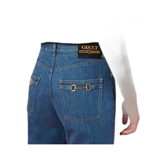 Straight leg denim trousers