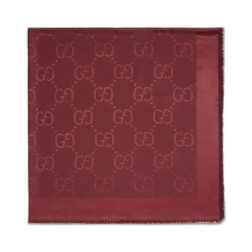 GG jacquard silk wool shawl