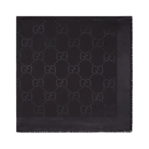 GG jacquard silk wool shawl