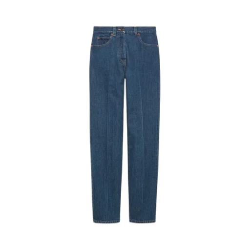 Straight leg denim trousers