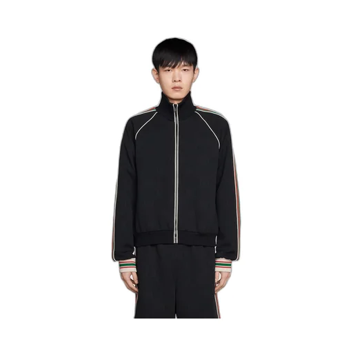 GG jacquard jersey zip jacket