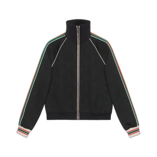 GG jacquard jersey zip jacket