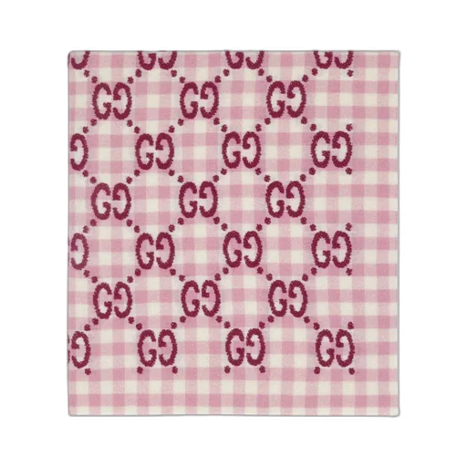 GG check wool blanket
