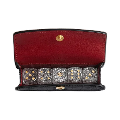 Crocodile dice set with Interlocking G