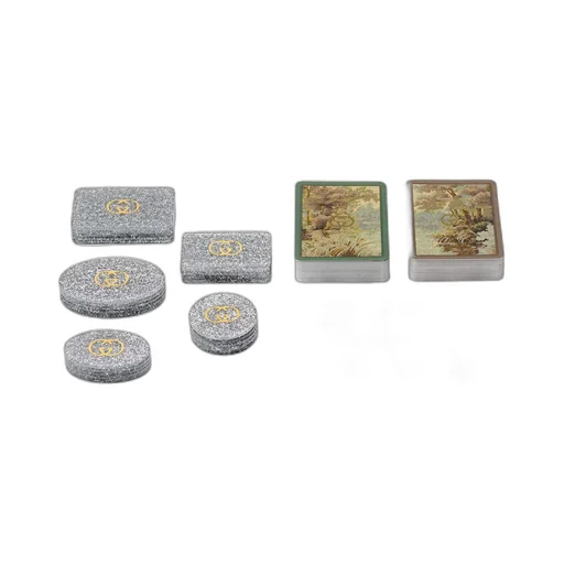 Decorative Poker set with crocodile case