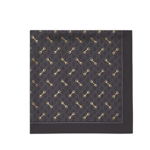 GG print with Horsebit silk carré