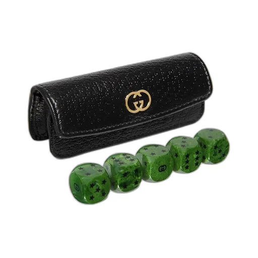 Dice set with Interlocking G