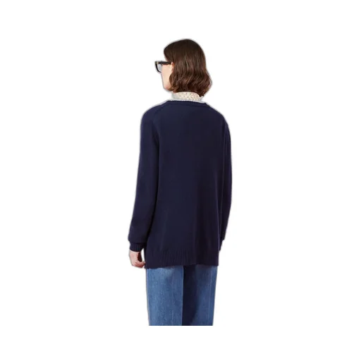 Cashmere cardigan with chain detail