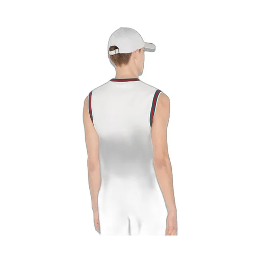 Cotton knit vest with Web