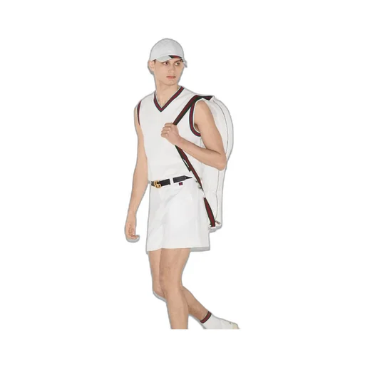 Cotton knit vest with Web