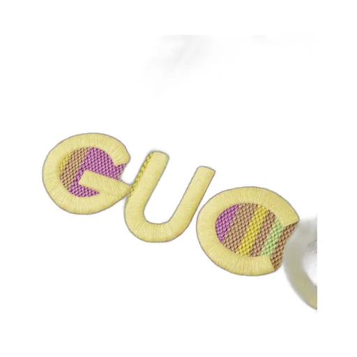 Large striped cushion with Gucci