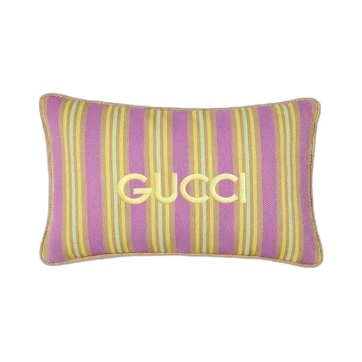 Rectangular striped cushion with Gucci