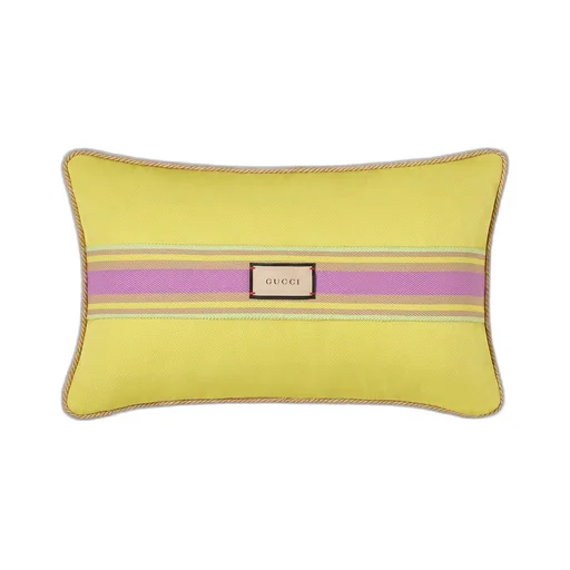 Rectangular striped cushion with Gucci